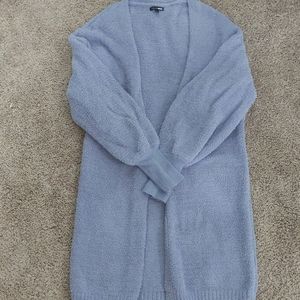 Fashion Nova Blue Sherpa Cardigan